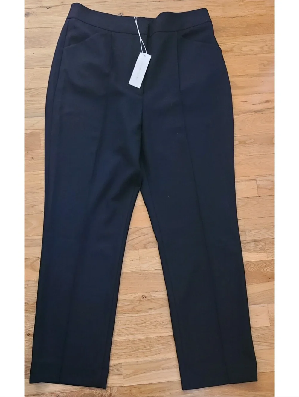 🆕️ Rebecca Taylor Women's Ottoman Notch Suit Pant Black 10 Minimalist Preppy